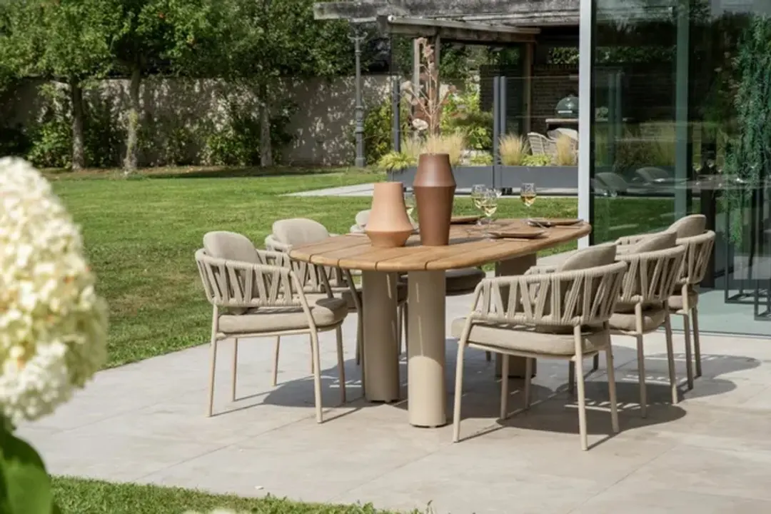 4 Seasons Outdoor Calma Dining Tuinstoel - Taupe/Zand - afbeelding 3 van 5