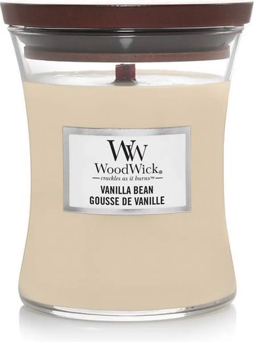 Woodwick Hourglass Geurkaars Vanilla Bean