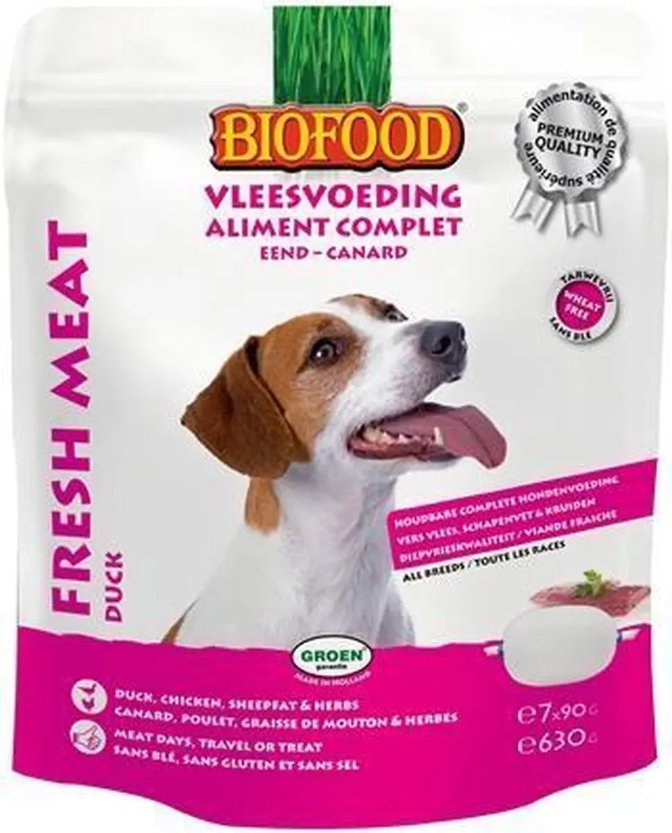 BF Petfood Biofood Vleesvoeding Eend Natvoer 800g