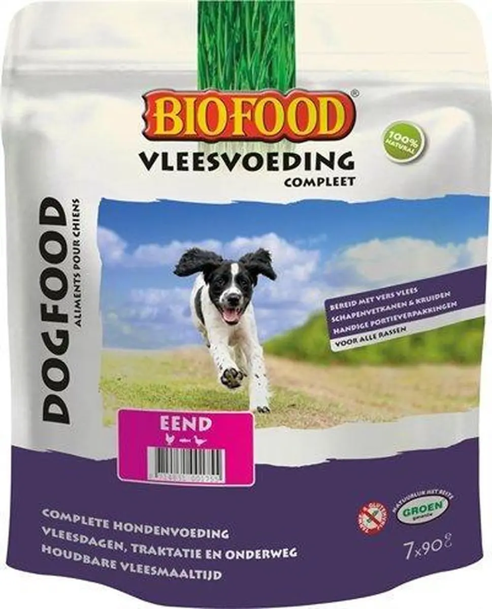 BF Petfood Biofood Vleesvoeding Eend Natvoer 800g