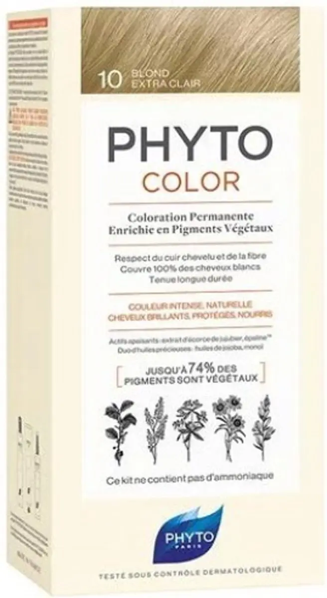 Phyto Paris Color 10-Rubio Extra Claro Permanent Kleur 500ml