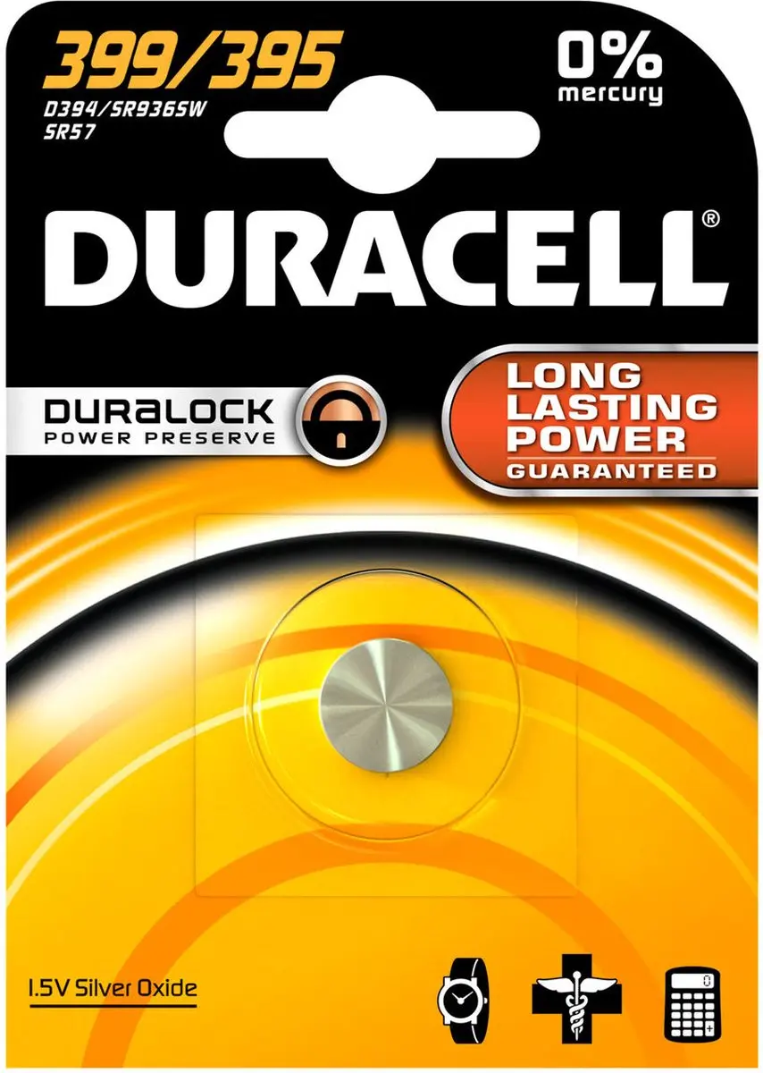 Duracell Uurwerken 395/399 Knoopcel 52mAh - 1 Stuk