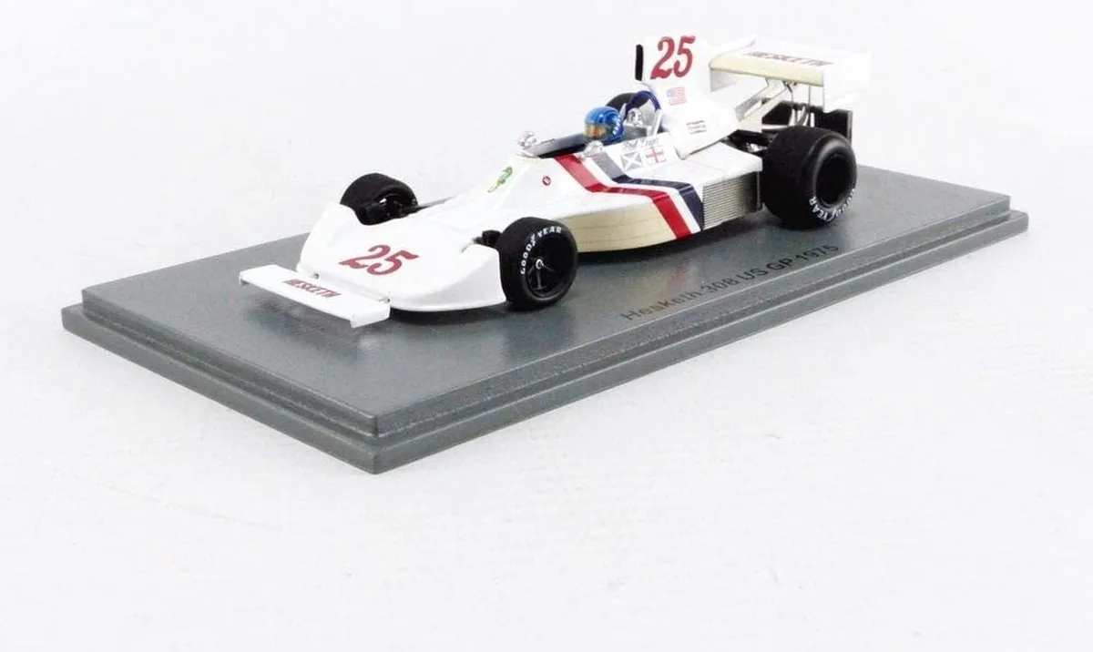F1 Hesketh 308 #25 US GP 1975 - 1:43 Modelauto - Wit