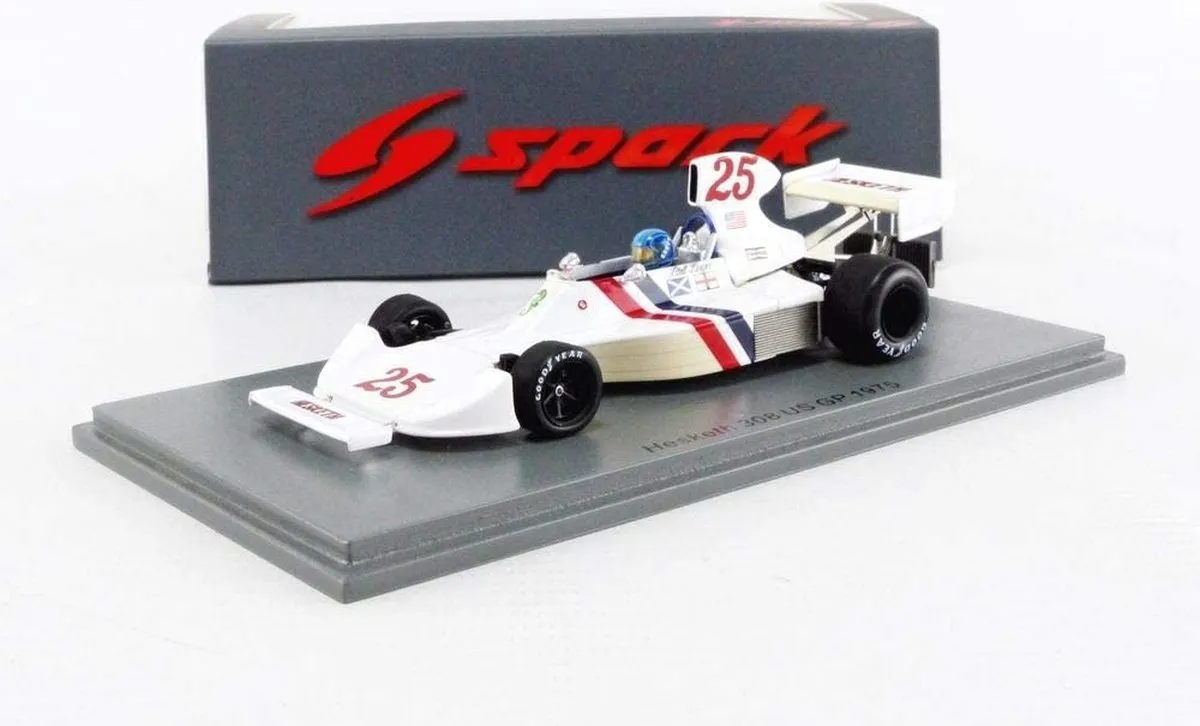 F1 Hesketh 308 #25 US GP 1975 - 1:43 Modelauto - Wit