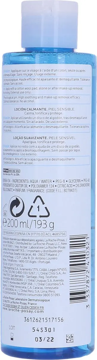 La Roche-Posay Kalmerende Fysiologische Lotion 200ml
