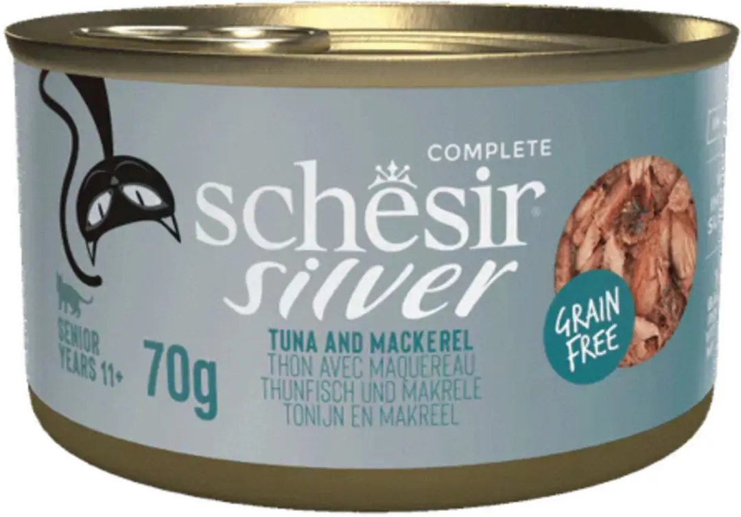 Schesir Silver Kattenvoer Tonijn & Makreel 70g