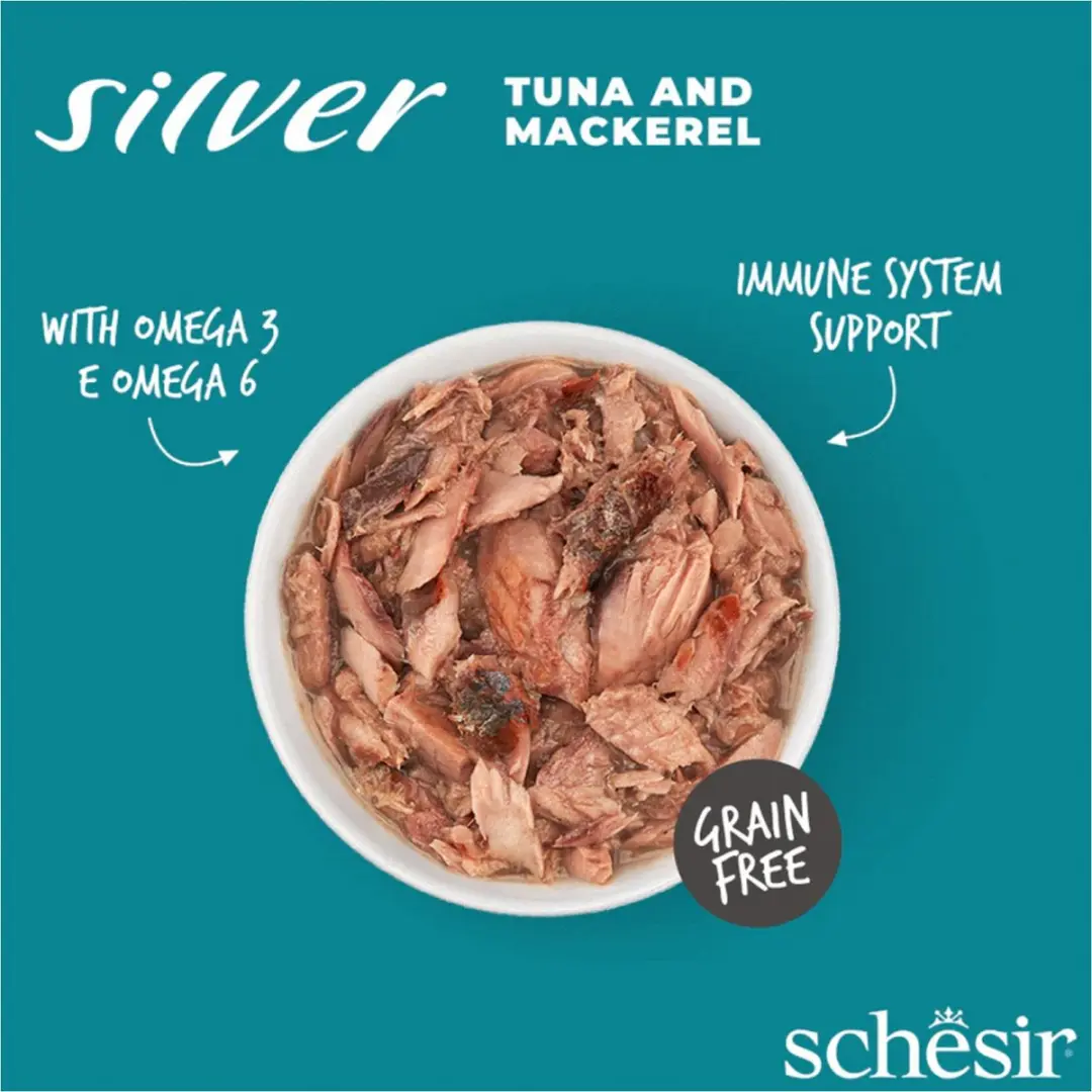 Schesir Silver Kattenvoer Tonijn & Makreel 70g