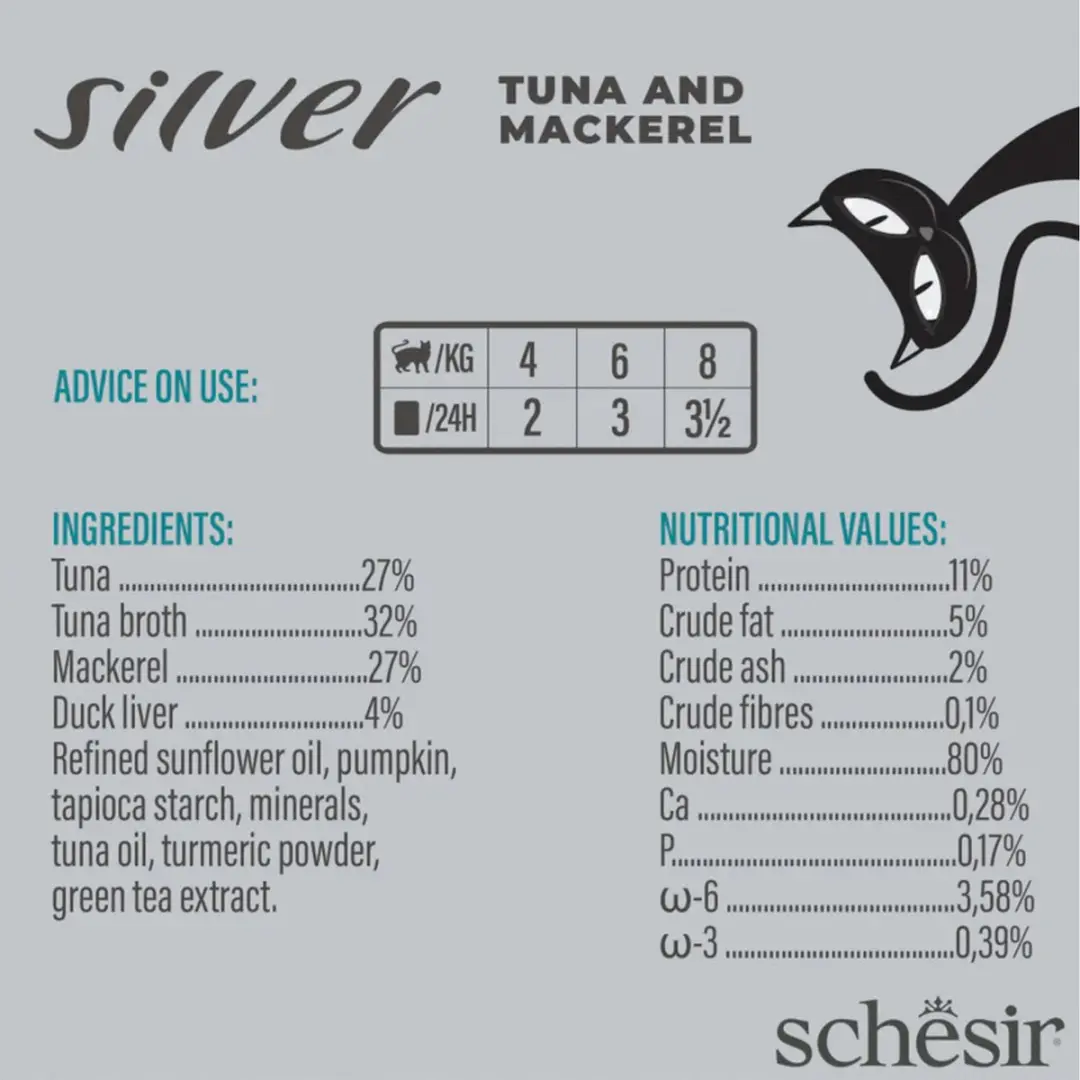 Schesir Silver Kattenvoer Tonijn & Makreel 70g