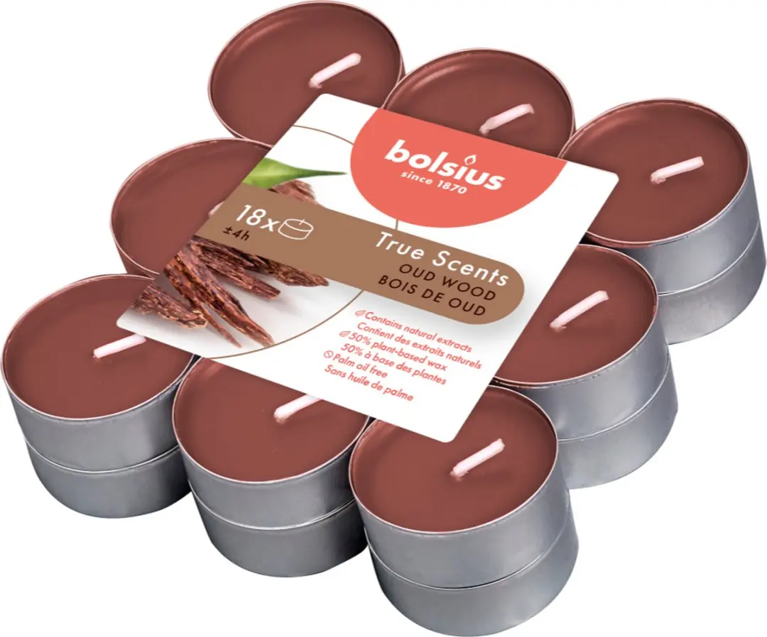 Bolsius True Scents Geurtheelichten Oud Wood - 18 Stuks - afbeelding 5 van 6