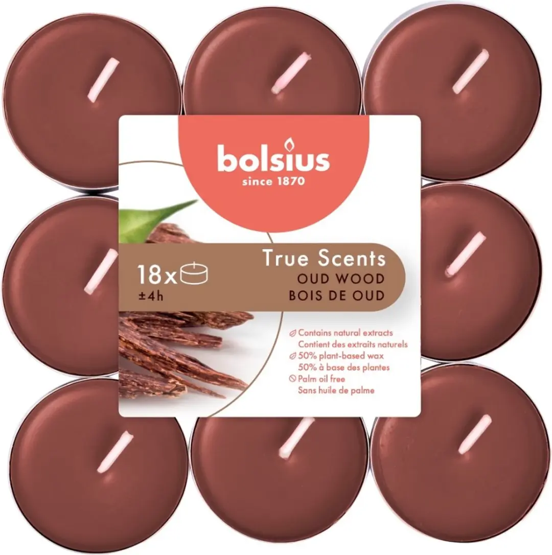 Bolsius True Scents Geurtheelichten Oud Wood - 18 Stuks - afbeelding 3 van 6