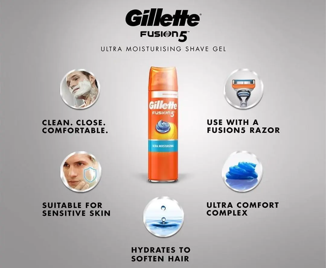 Gillette Fusion 5 Ultra Moist Scheergel 200ml