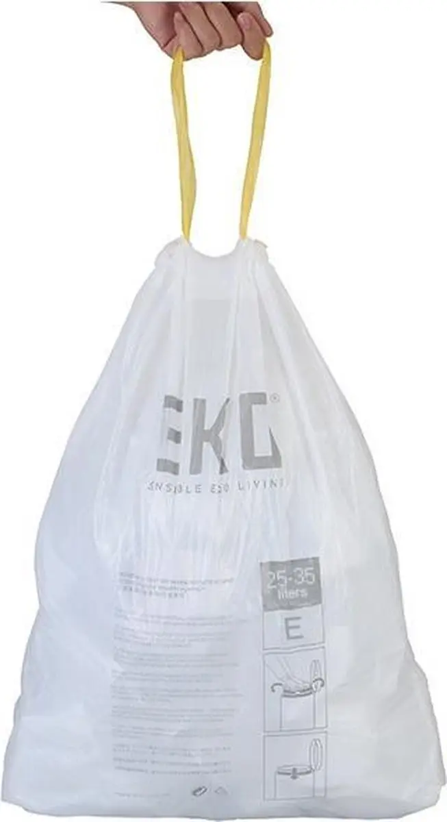 EKO Afvalzakken Type E 35L - 12 Stuks Wit - afbeelding 2 van 6