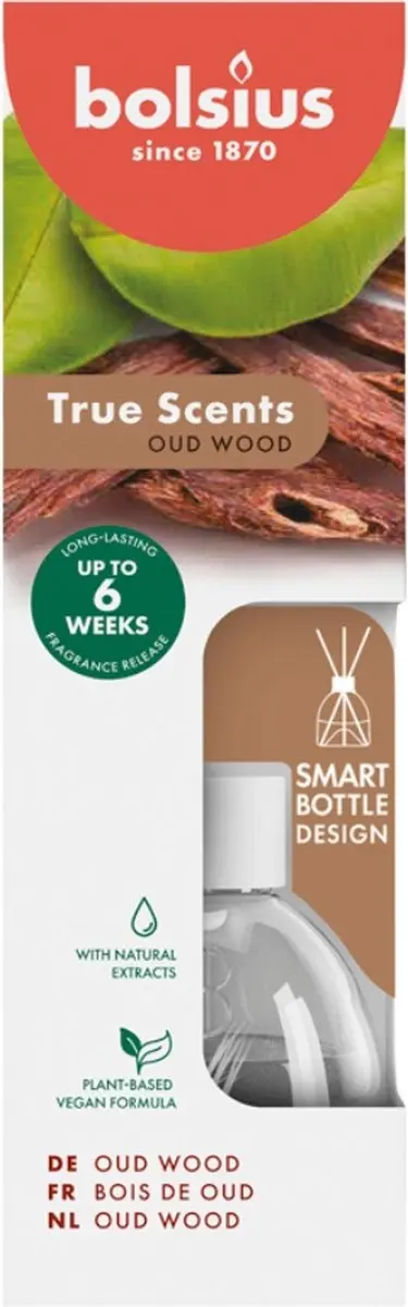 Bolsius True Scents Geurstokjes Oud Wood 60ml - afbeelding 2 van 6