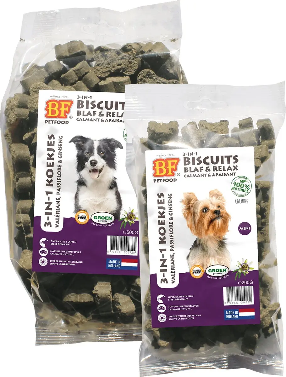 BF Petfood 3-in-1 Koekjes Hondensnacks Kruiden 500g