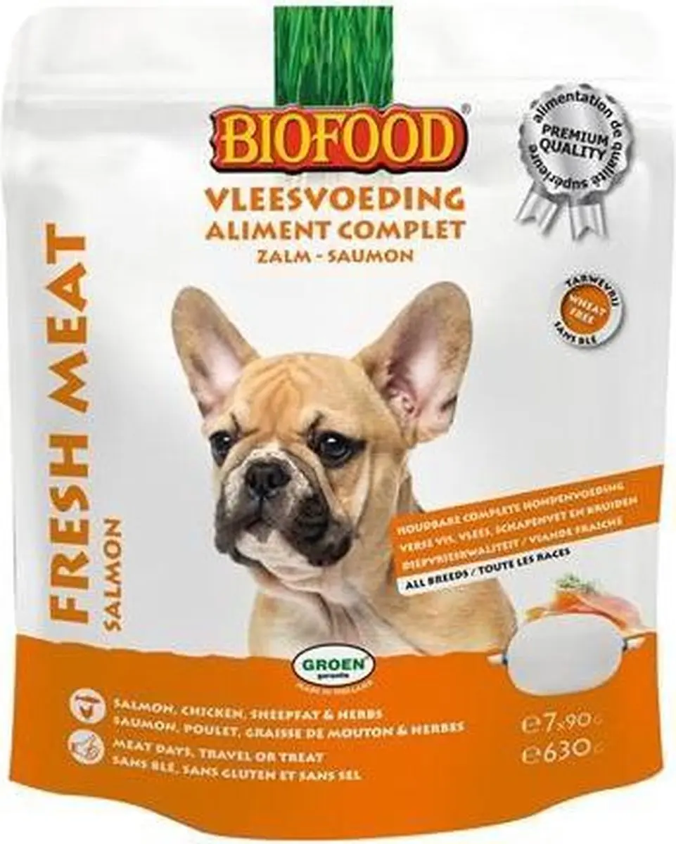 BF Petfood Biofood Vleesvoeding Zalm Natvoer - 7x800g