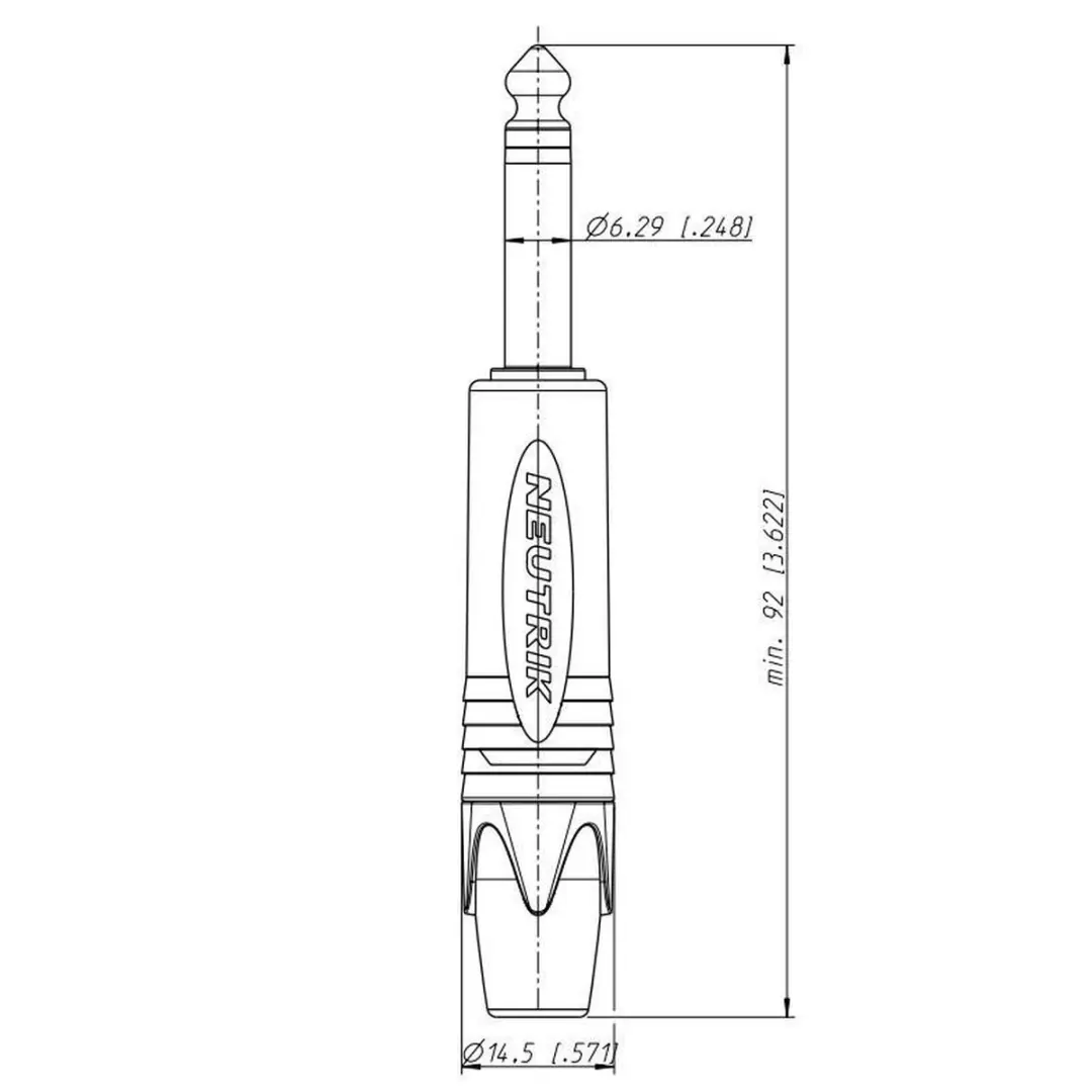 Neutrik NP2X 6,35mm Jack - Grijs - afbeelding 6 van 6