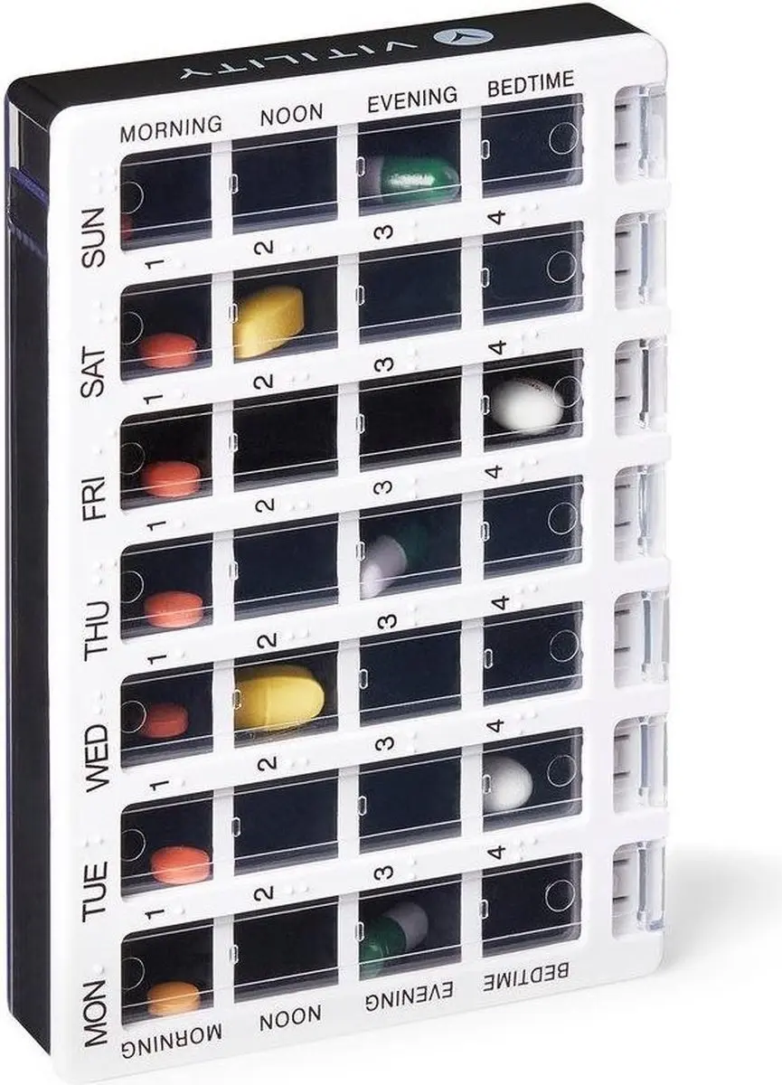 Vitility Medicijncassette Week Pillendoosje - 4 Vakjes