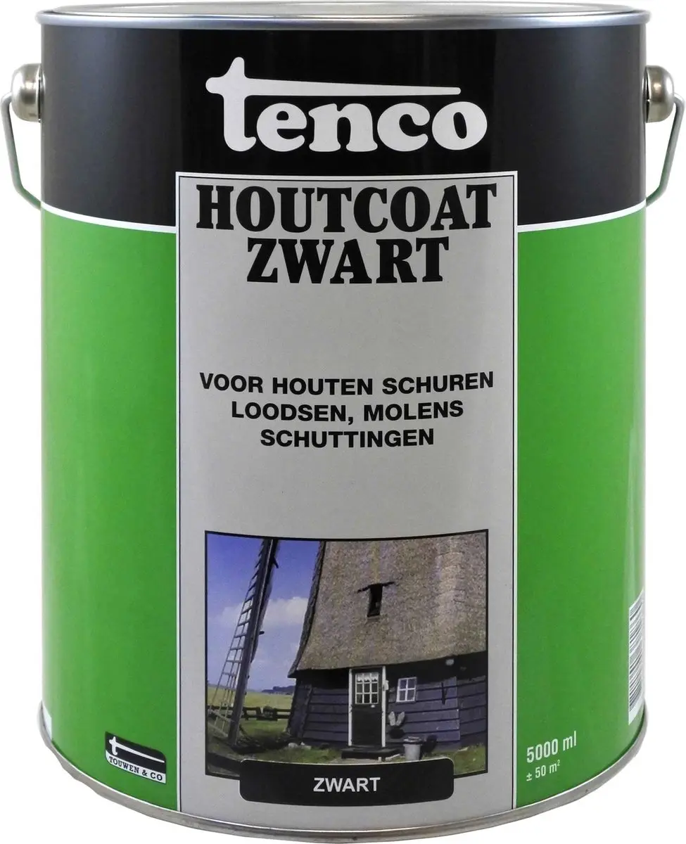 Tenco Houtcoating Zwart 1L - afbeelding 2 van 6