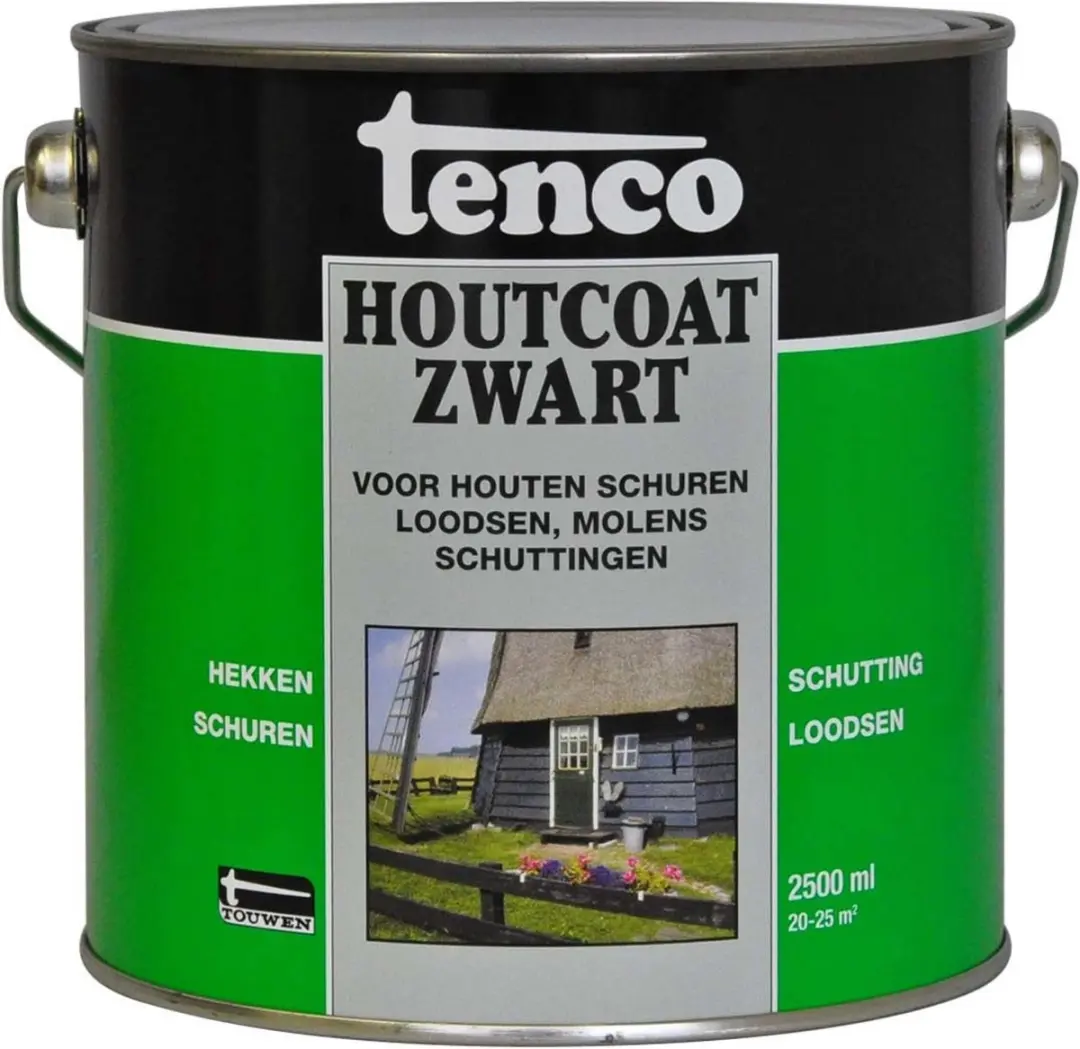 Tenco Houtcoating Zwart 1L - afbeelding 5 van 6