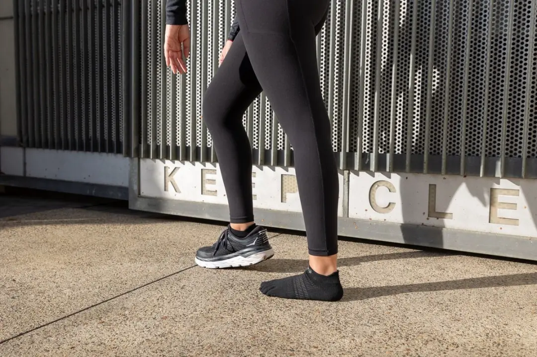 INJINJI Womens Run No-Show Coolmax Sokken - Zwart - afbeelding 6 van 6
