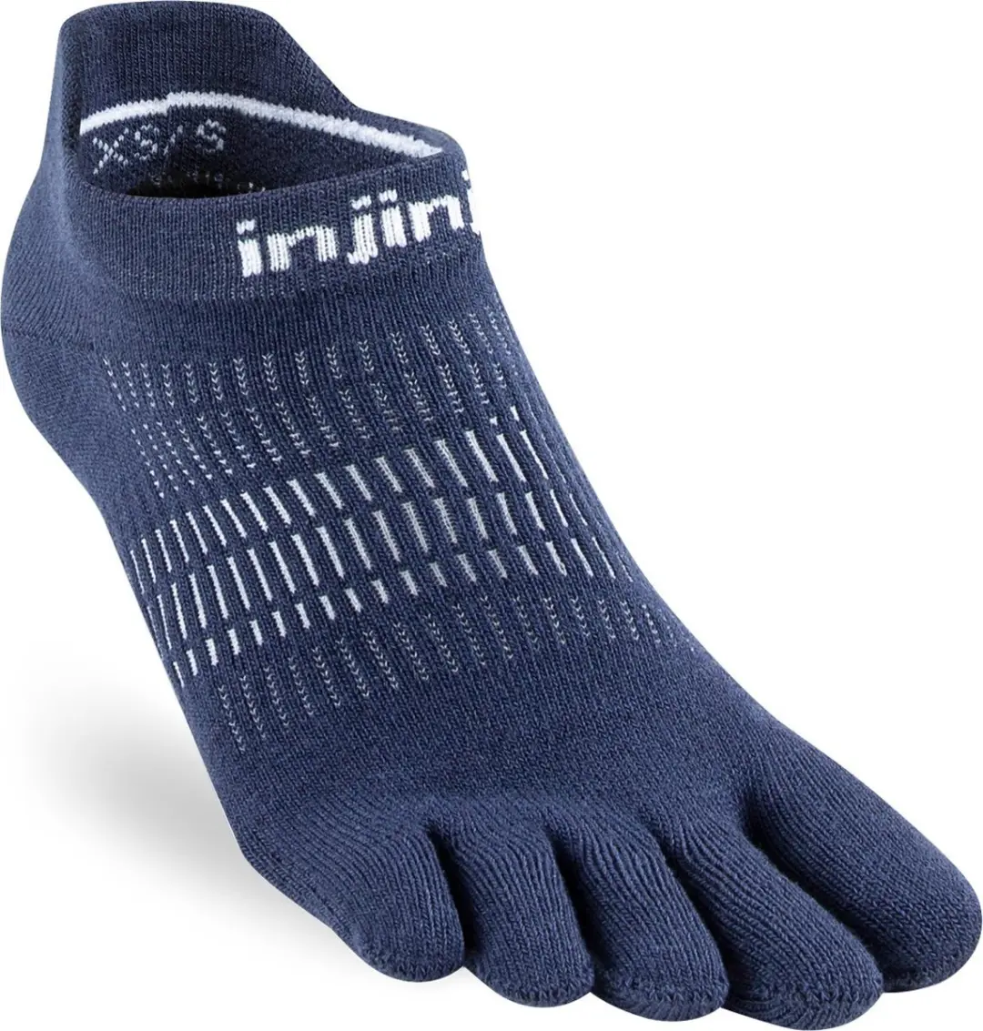 INJINJI Womens Run No-Show Coolmax Sokken - Blauw M-L - afbeelding 2 van 2
