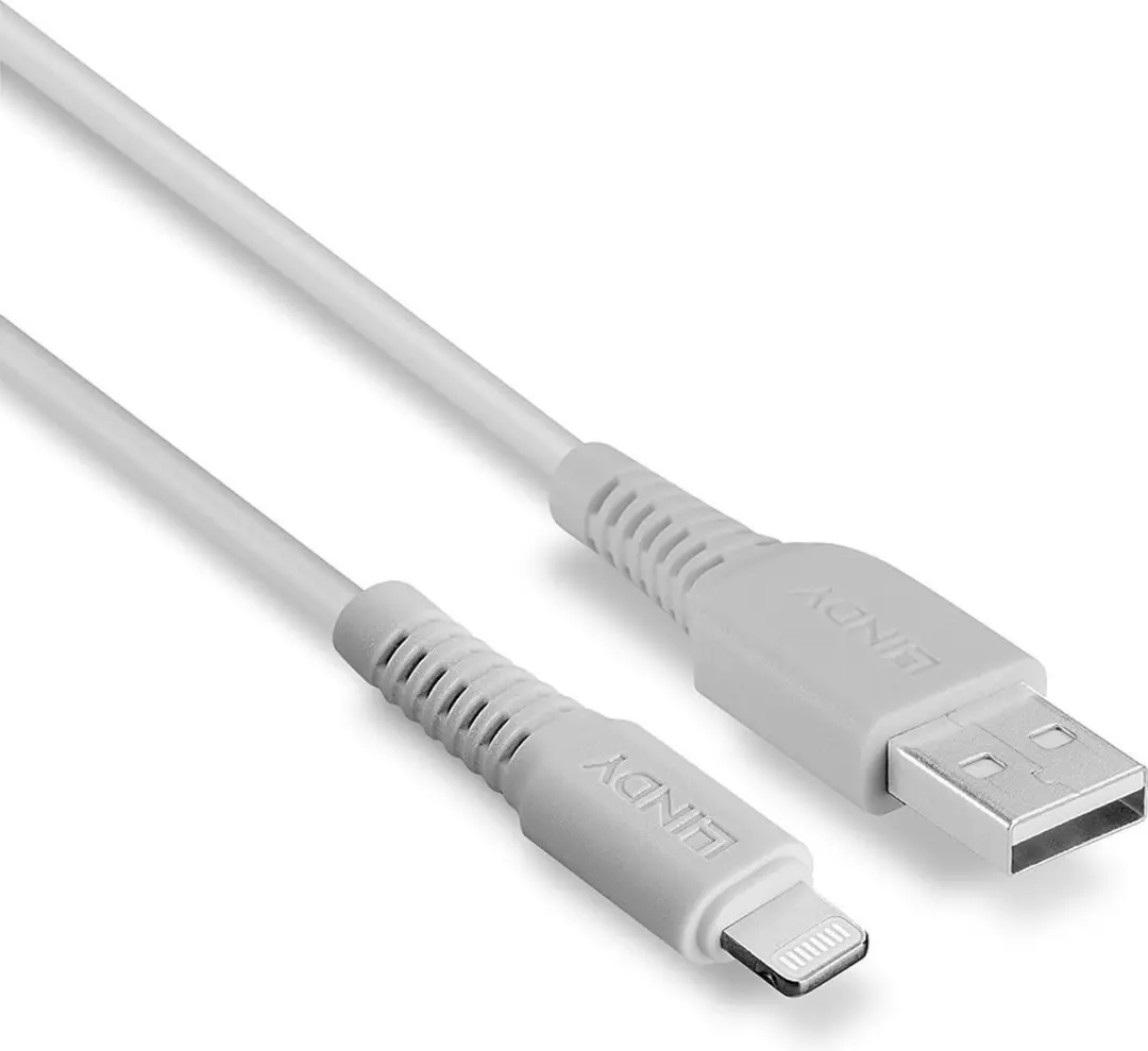 Lindy 31326 USB 2.0 Kabel - USB-A naar Lightning 1m - Wit - afbeelding 2 van 6