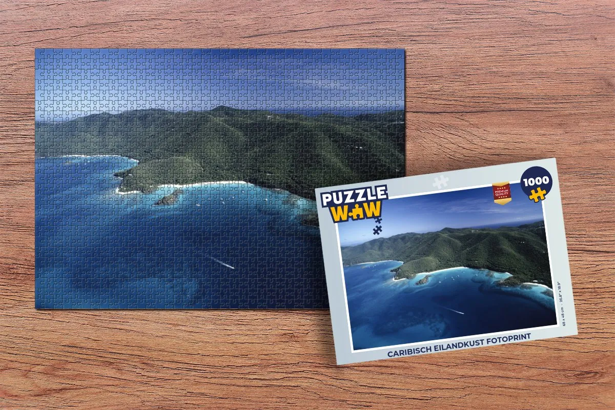 PuzzleWow Caribisch Eilandkust Legpuzzel 1000 Stuks - Multicolor