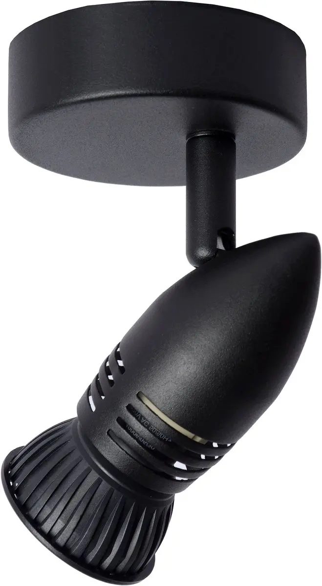 Lucide CARO Plafondspot GU10 Ø9cm - Zwart - afbeelding 3 van 6