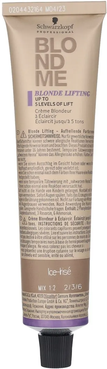 Schwarzkopf BlondMe Ice-Rise 60ml Permanent Haarkleuring - Bruin
