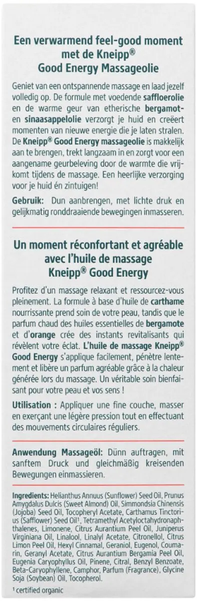 Kneipp Good Energy Massageolie 100ml