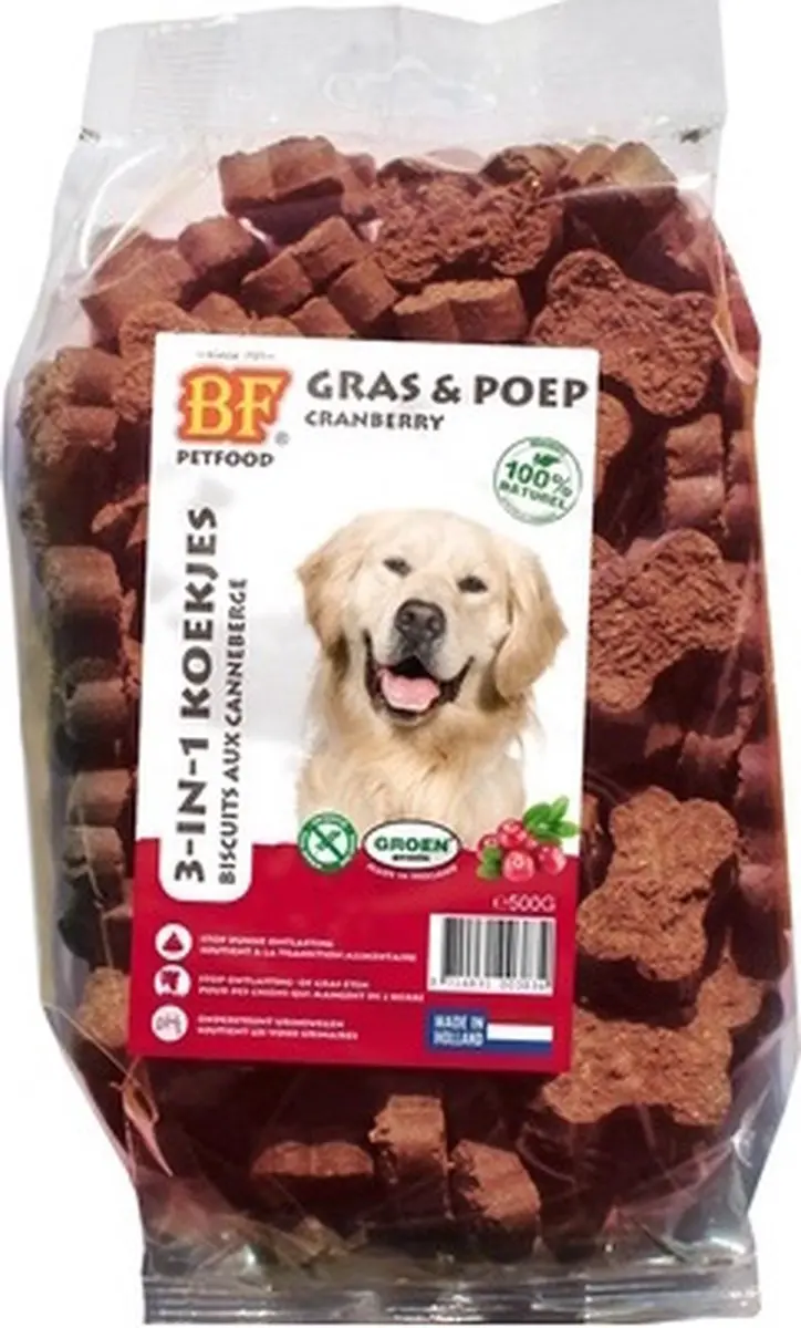 BF Petfood Biofood 3-in-1 Koekje Cranberry & Vlees 500g