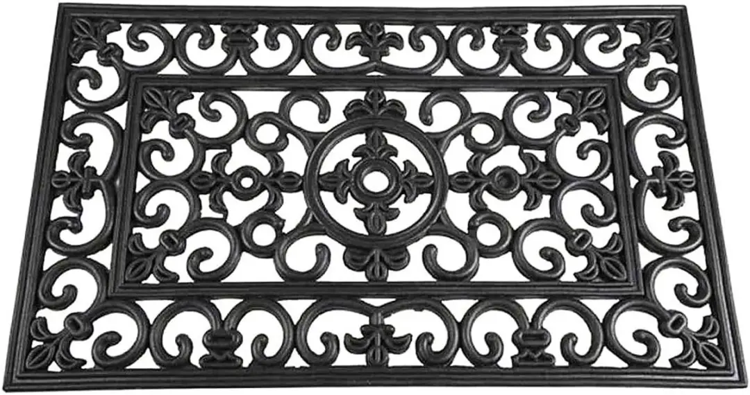 Hamat Rubbermat Lilly Deurmat 75x45cm - Zwart - afbeelding 6 van 6