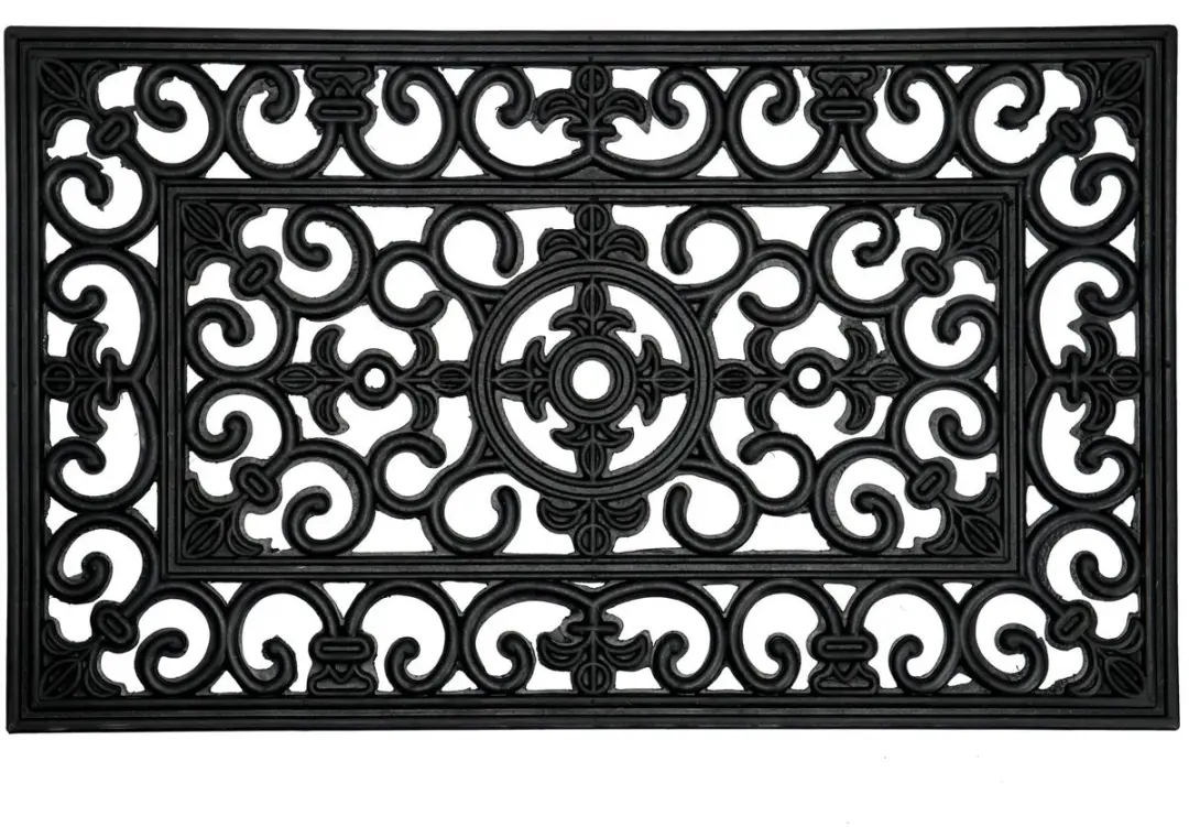 Hamat Rubbermat Lilly Deurmat 75x45cm - Zwart - afbeelding 2 van 6