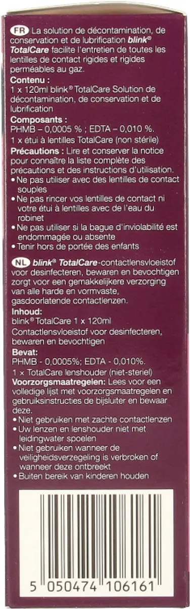 Abbott TotalCare Alles-in-één Lenzenvloeistof 120ml - Harde Lenzen - afbeelding 5 van 6