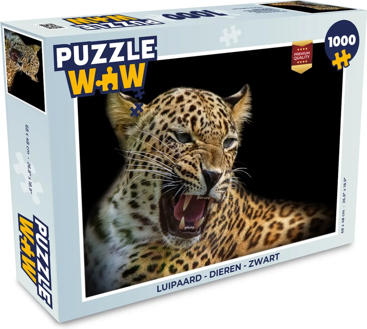 PuzzleWow Luipaard Legpuzzel 1000 Stuks - Multicolor