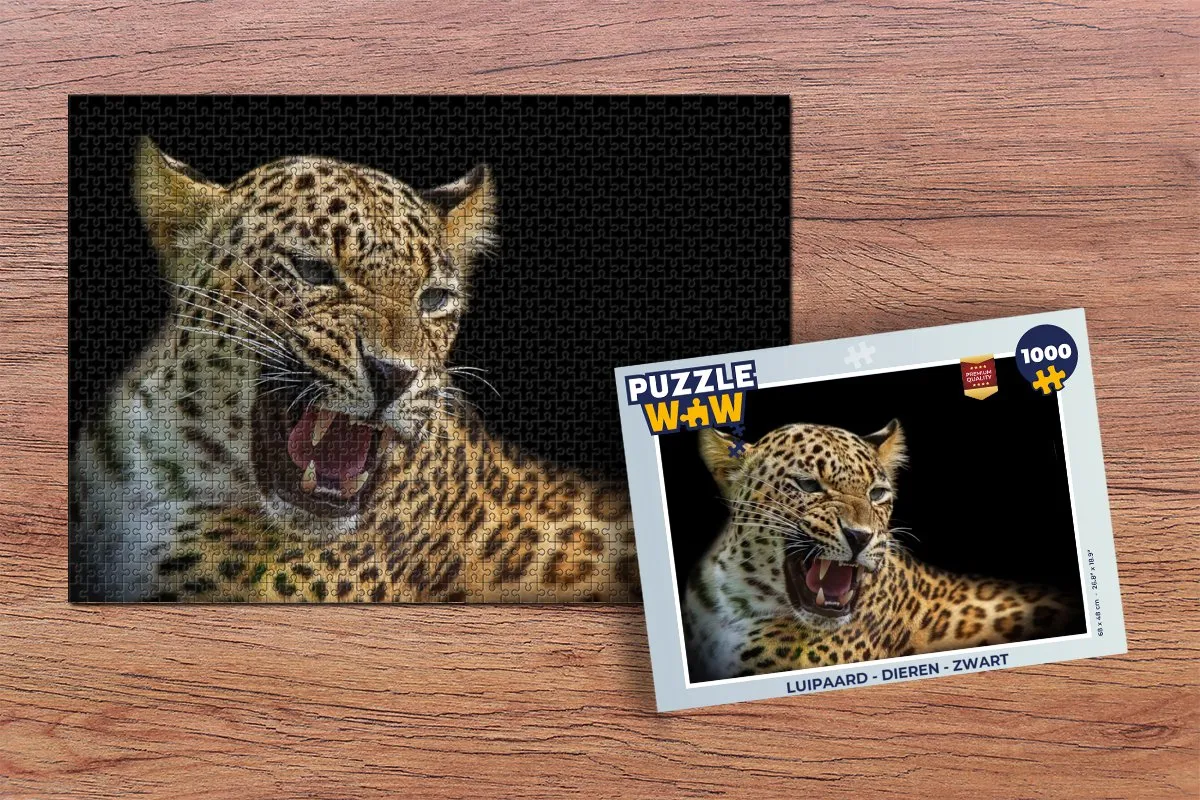PuzzleWow Luipaard Legpuzzel 1000 Stuks - Multicolor