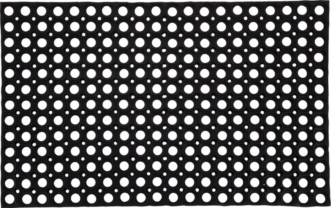 Hamat Rubbermat Ring Domino Deurmat 80x50cm - Zwart - afbeelding 4 van 6