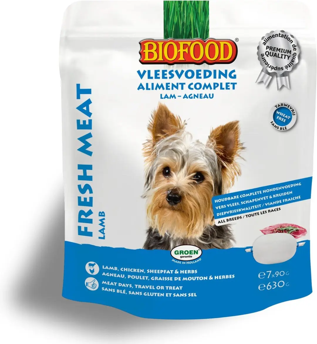 BF Petfood Biofood Lam/Rijst Vleesvoeding 630g