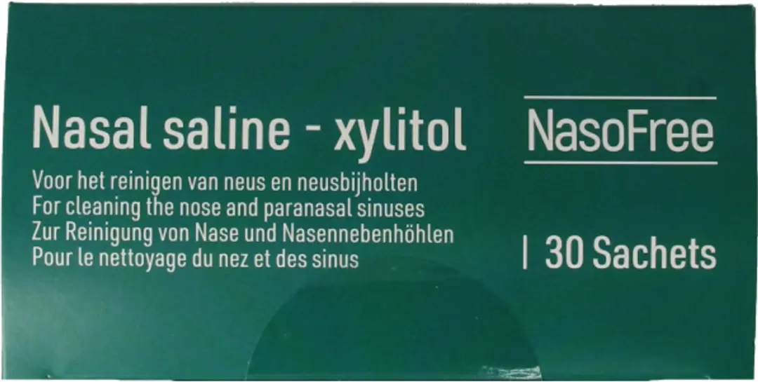 NasoFree Nasale Spoelzout 30 Stuks - 6.5g Xylitol