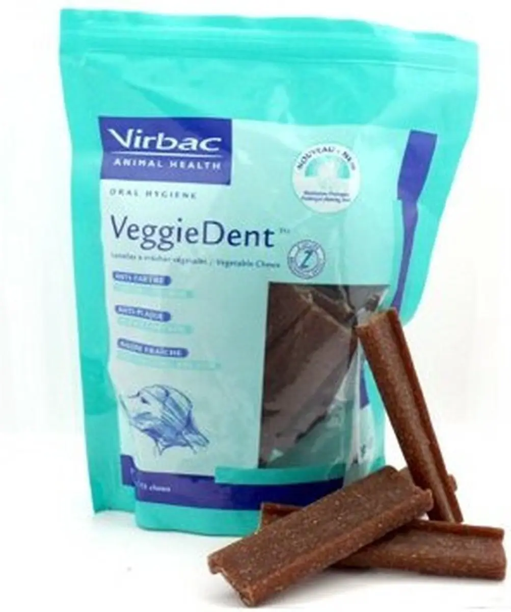 Virbac VeggieDent Kauwstrips Hond tot 10 kg - 15 Stuks