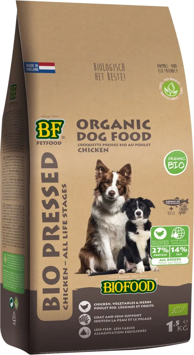 BF Petfood Biofood Organic Hondenvoer Kip 8kg