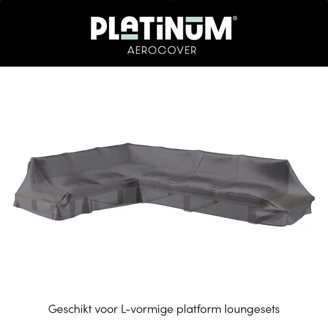 Platinum AeroCover Loungebankhoes L-vorm 325x255cm - Grijs - afbeelding 2 van 6