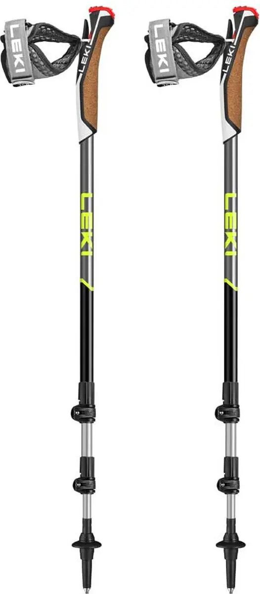 LEKI Traveller Alu Wandelstokken 65326011 - Antraciet/Zwart/Geel - afbeelding 2 van 6
