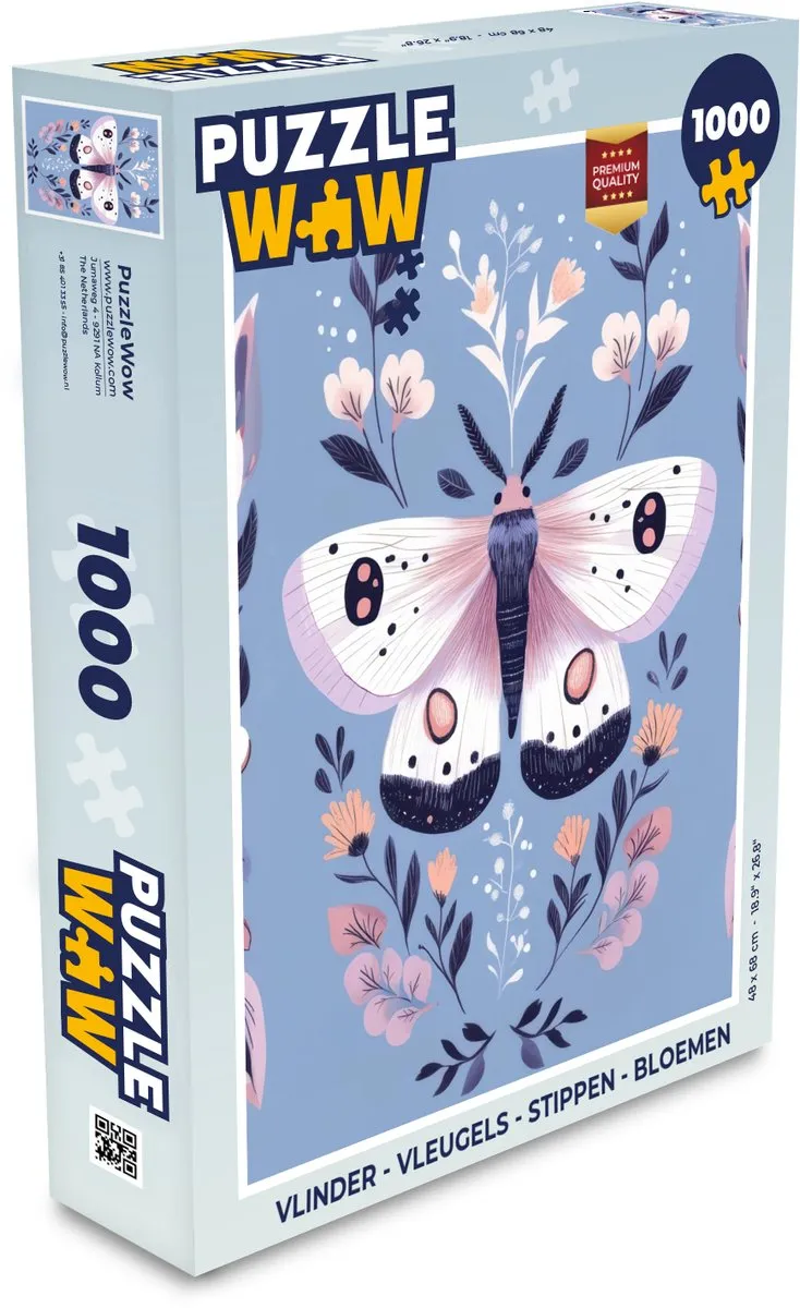 PuzzleWow Vlinder Legpuzzel 1000 Stuks - MPN 8721414223282