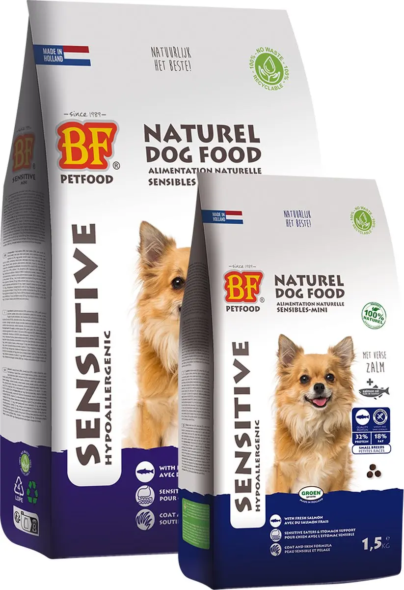 BF Petfood Adult Sensitive Kleine Rassen Graanvrij Hondenvoer 5kg