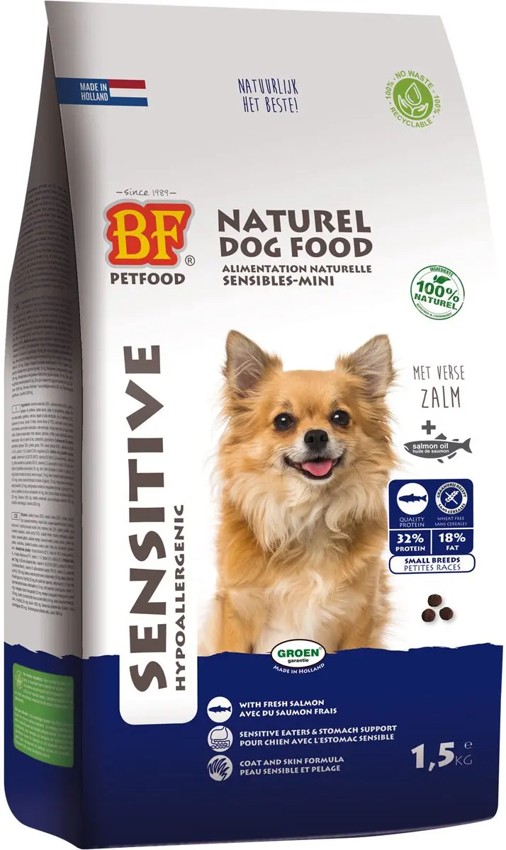 BF Petfood Adult Sensitive Kleine Rassen Graanvrij Hondenvoer 5kg