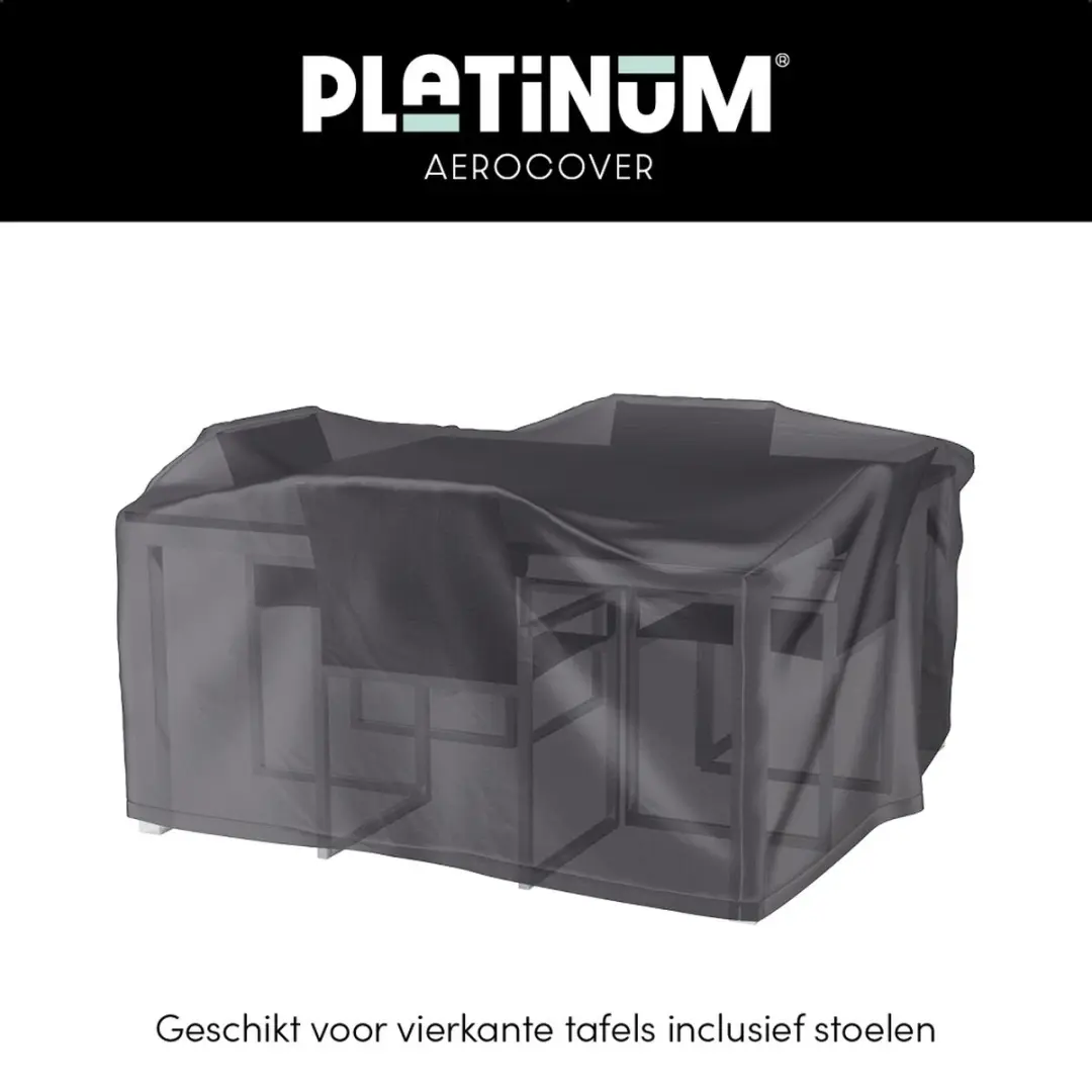 Platinum AeroCover Tuinsethoes 130x130xH85cm - Antraciet - afbeelding 2 van 6