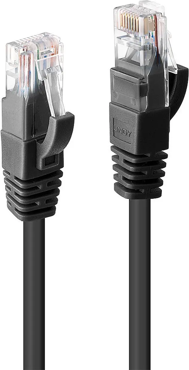 Lindy 48081 Netwerkkabel Cat6 U/UTP - 7,5m - Zwart - afbeelding 4 van 4