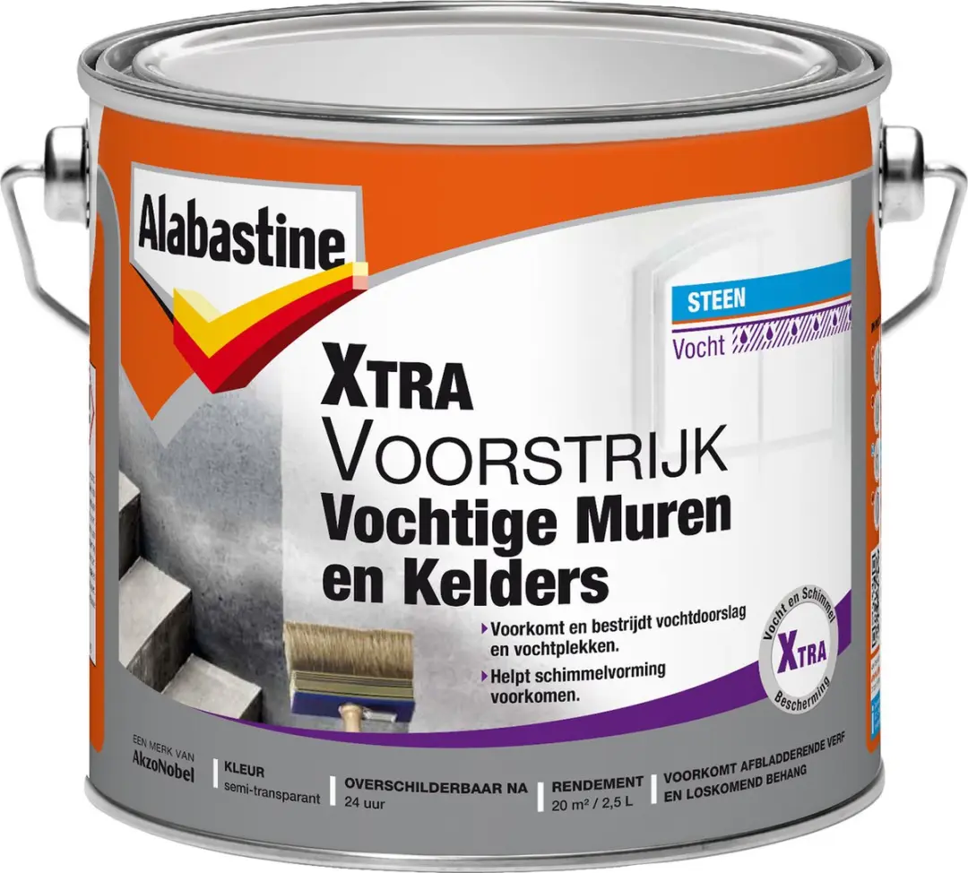 Alabastine Xtra Vochtige Muren Kelders Voorstijk 2,5L