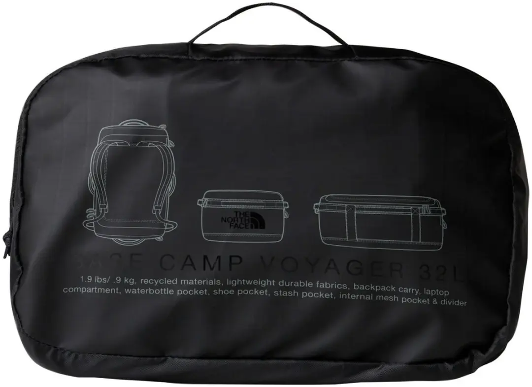 The North Face NF0A52RR Base Camp Voyager Duffel 32L - Zwart - afbeelding 5 van 6